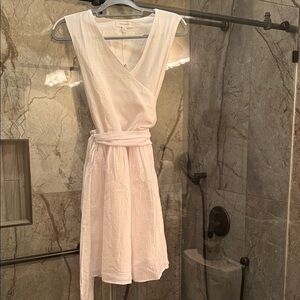 Banana Republic Cream Textured Midi Dress